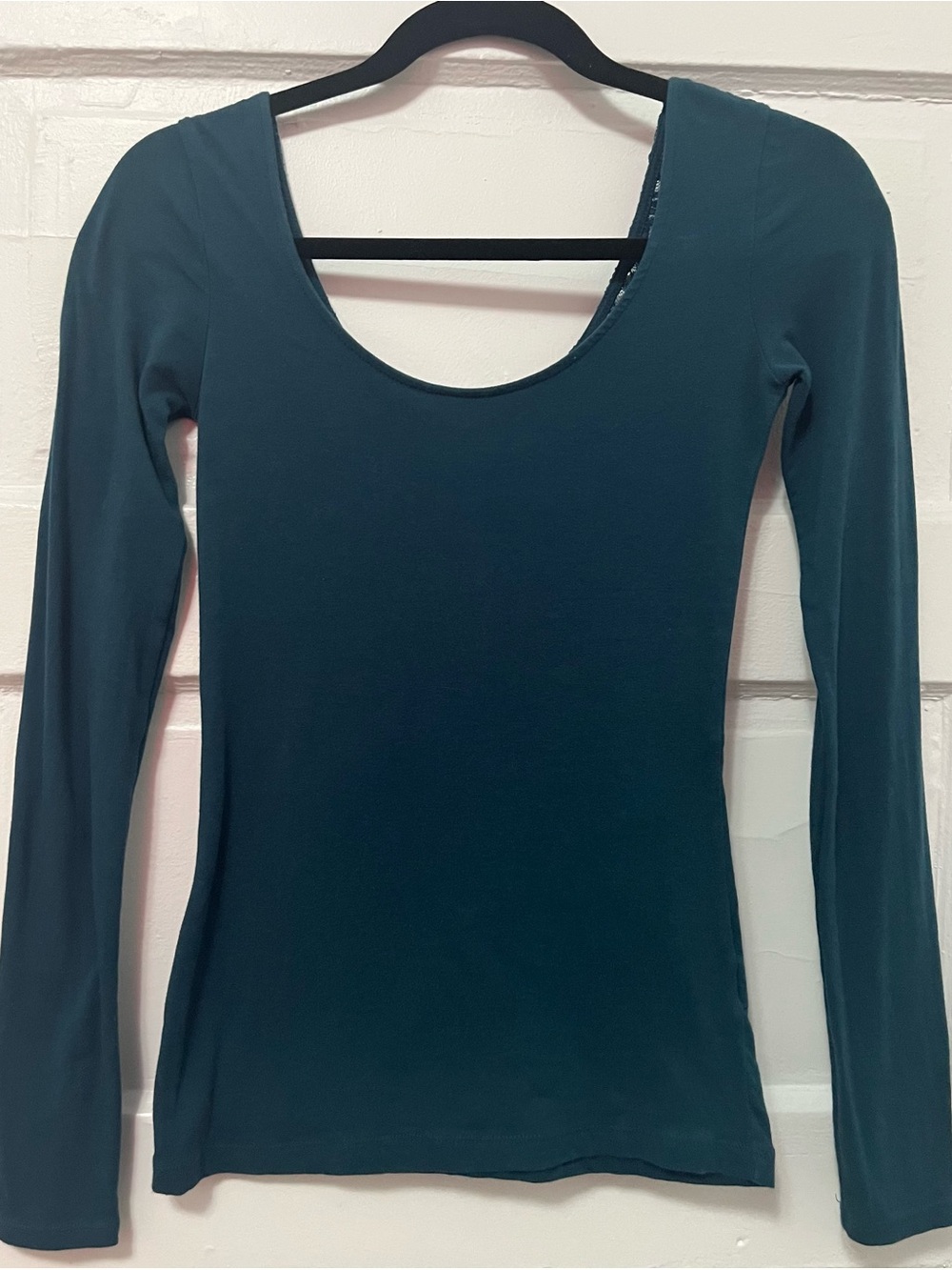 Garage Emerald Scoop Neck Long Sleeve Top